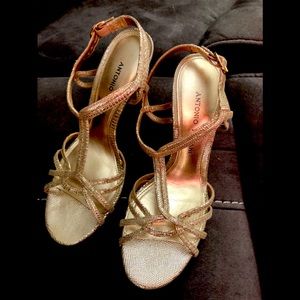Antonio Melani gold strappy heel